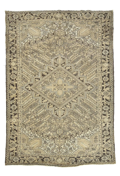 Distressed Vintage Oriental Rug 7X10 Ft Muted