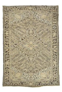 Distressed Vintage Oriental Rug 7X10 Ft Muted