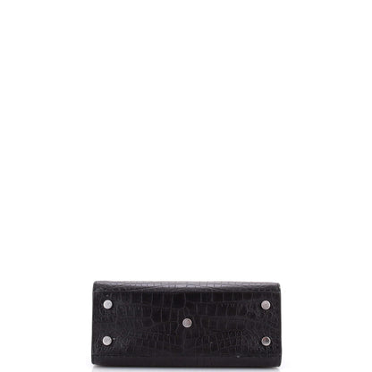 Saint Laurent Sac De Jour Nm Bag Crocodile Embossed Leather Baby