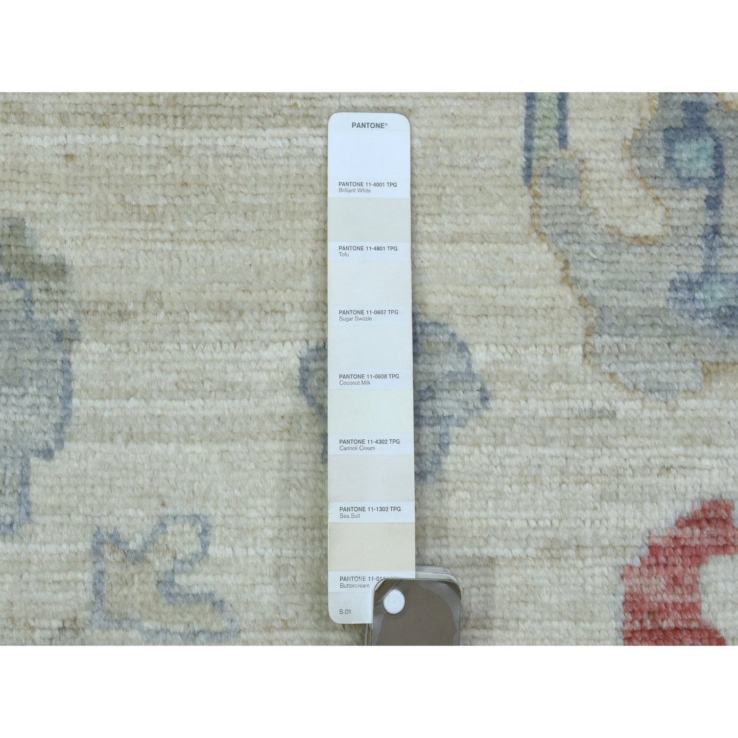 8'2"X10' Ivory Hand Knotted Afghan Angora Oushak Pure Wool Rug