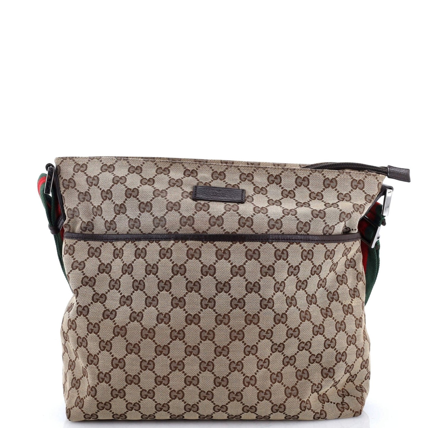 Gucci Front Pocket Web Messenger Gg Canvas Medium