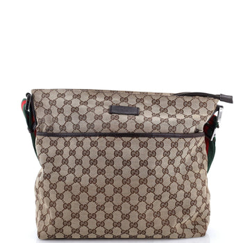 Gucci Front Pocket Web Messenger Gg Canvas Medium