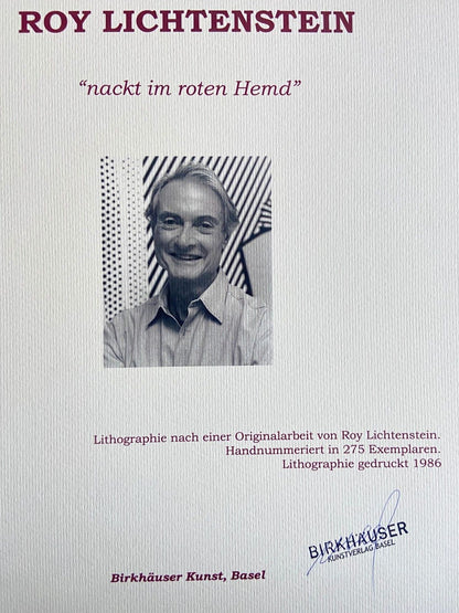 Roy Lichtenstein Lithograph Coa Signed Op Limited Edition