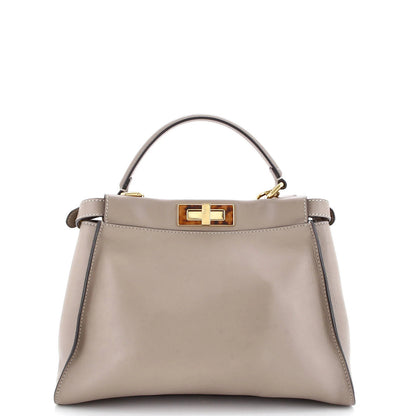 Fendi Peekaboo Bag Leather With Plexiglass Detail Regular