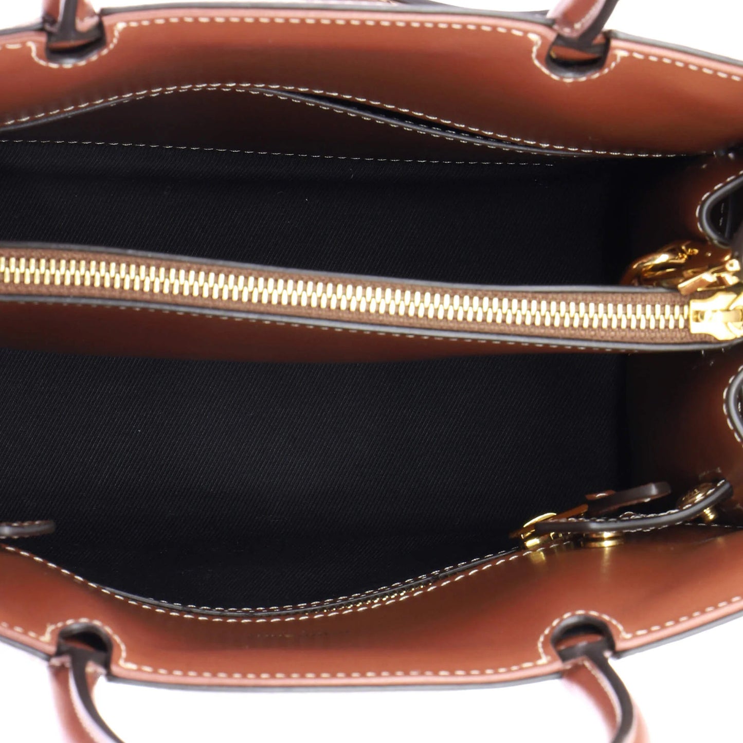 Burberry Title Two Handle Tote Vintage Check Canvas And Leather Mini