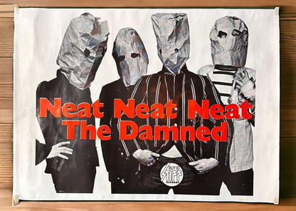 The Damned Stiff Records Promo Poster Punk Rare - Neat Neat Neat Uk 1980S
