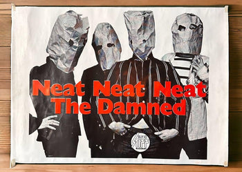 The Damned Stiff Records Promo Poster Punk Rare - Neat Neat Neat Uk 1980S