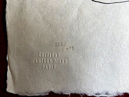 Henri Matisse Lithograph Hand Made C.O.A. Signed By Hand Numbered In Pencil