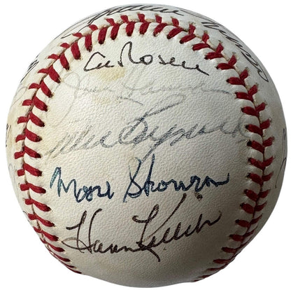 Stars Signed Baseball Cracker Jack Day Old Timers Hall Famers