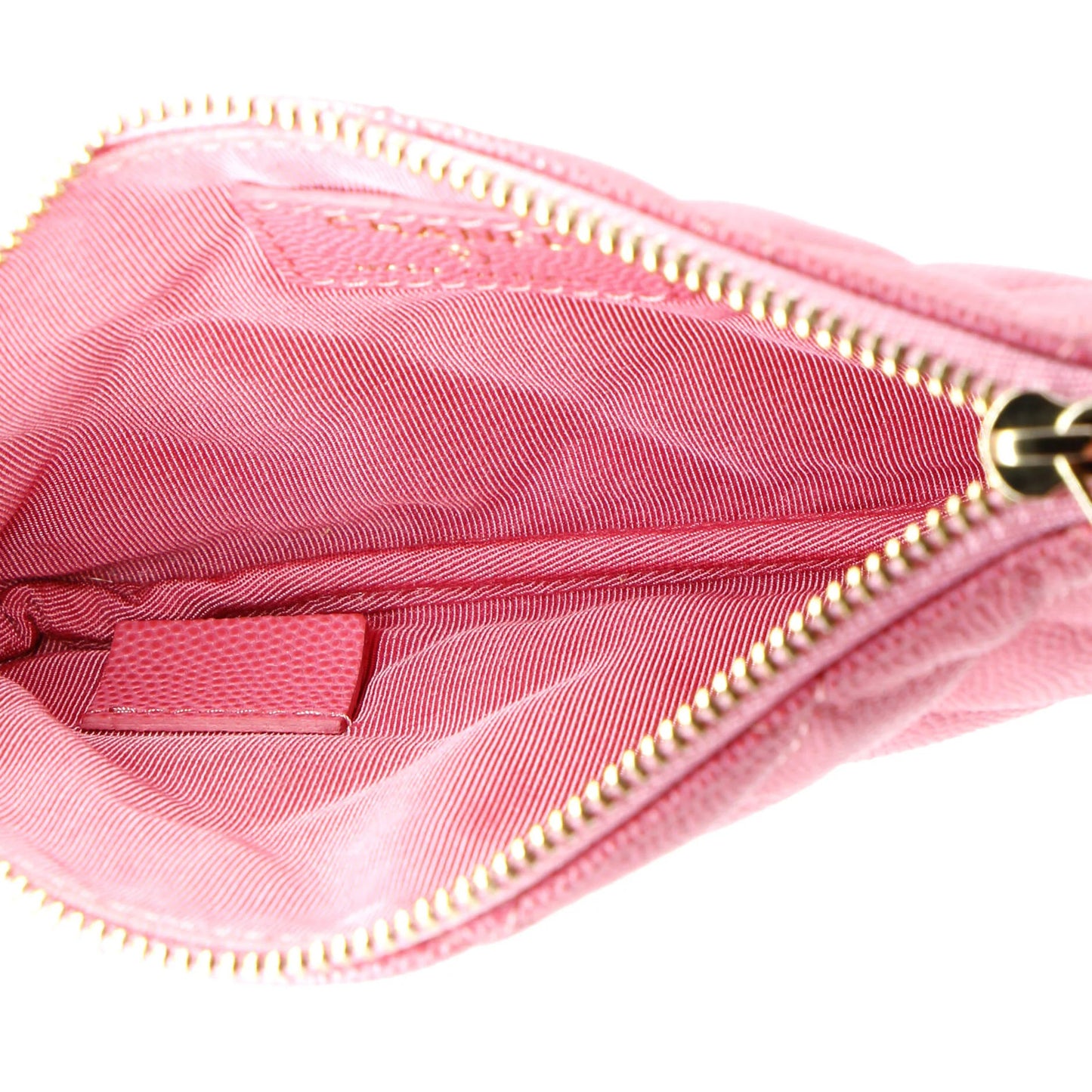 Chanel Classic O Case Pouch Quilted Caviar Mini