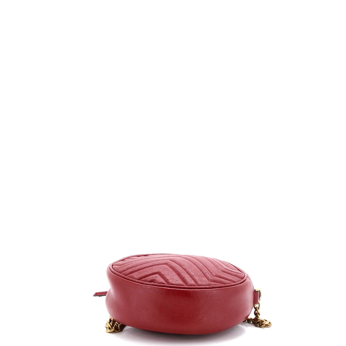 Gucci Gg Marmont Round Shoulder Bag Matelasse Leather Mini