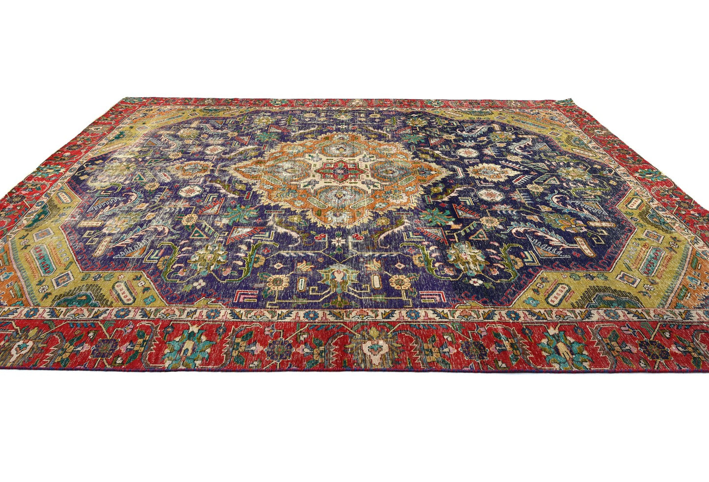 Rug Oriental Distressed 9X12 Traditional Floral Carpet Living Room Vintage