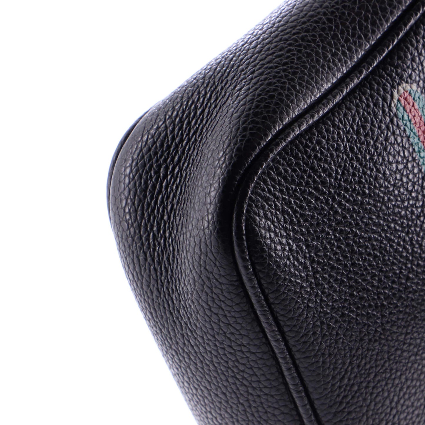 Gucci Logo Zip Messenger Bag Printed Leather Mini