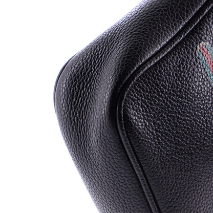 Gucci Logo Zip Messenger Bag Printed Leather Mini