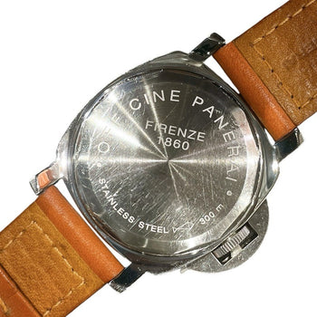 Panerai Luminor Marina Pam00003 White Silver Leather Strap
