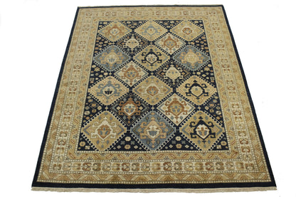 Rare Handmade Kazak Tribal Oriental Rug Geometric