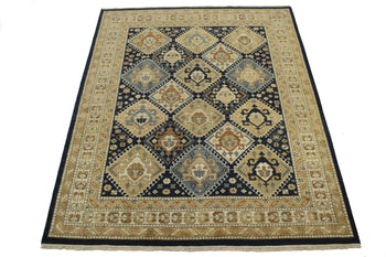 Rare Handmade Kazak Tribal Oriental Rug Geometric