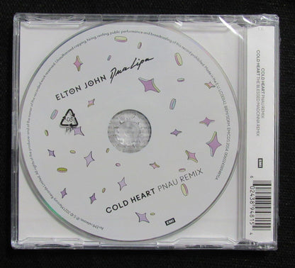 Elton John Autographed Elton & Dua "Cold Heart Pnau Remix" Cd Insert - Jsa Loa