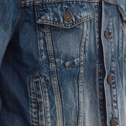 Balenciaga Women'S Logo Oversized Jacket Denim