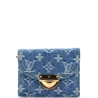 Louis Vuitton Victorine Wallet Lv Remix Monogram Denim