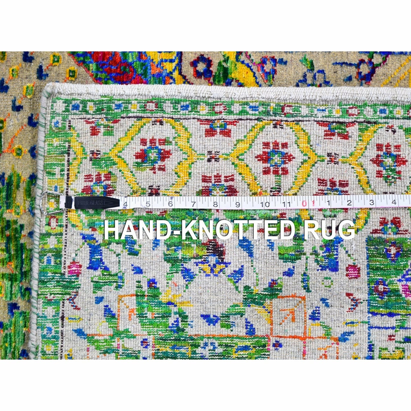 5'X7' Colorful Sari Silk Mamluk Design Hand Knotted Oriental Rug