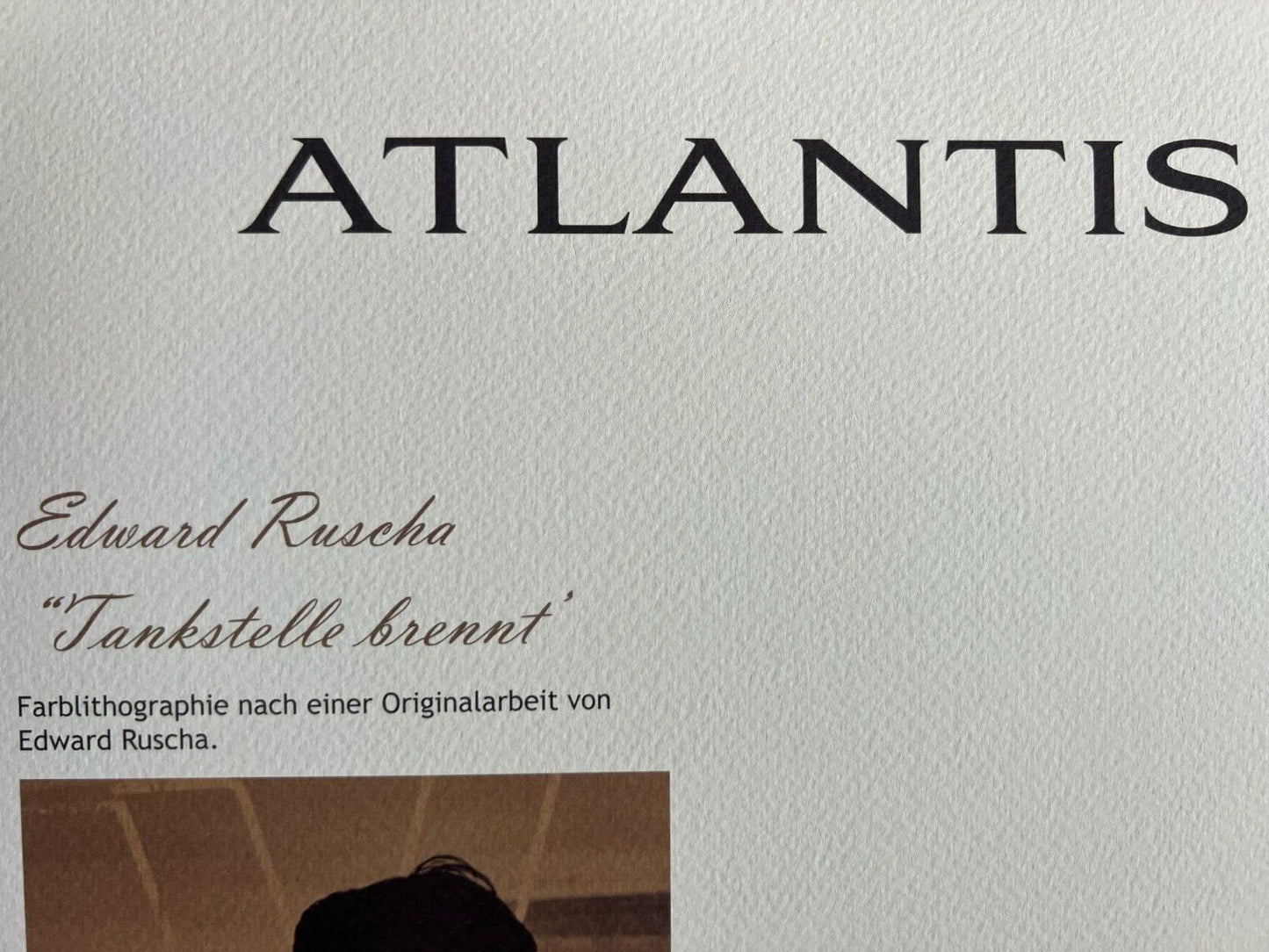 Edward Ruscha Lithograph 1991 Coa Signed Numbered Certified