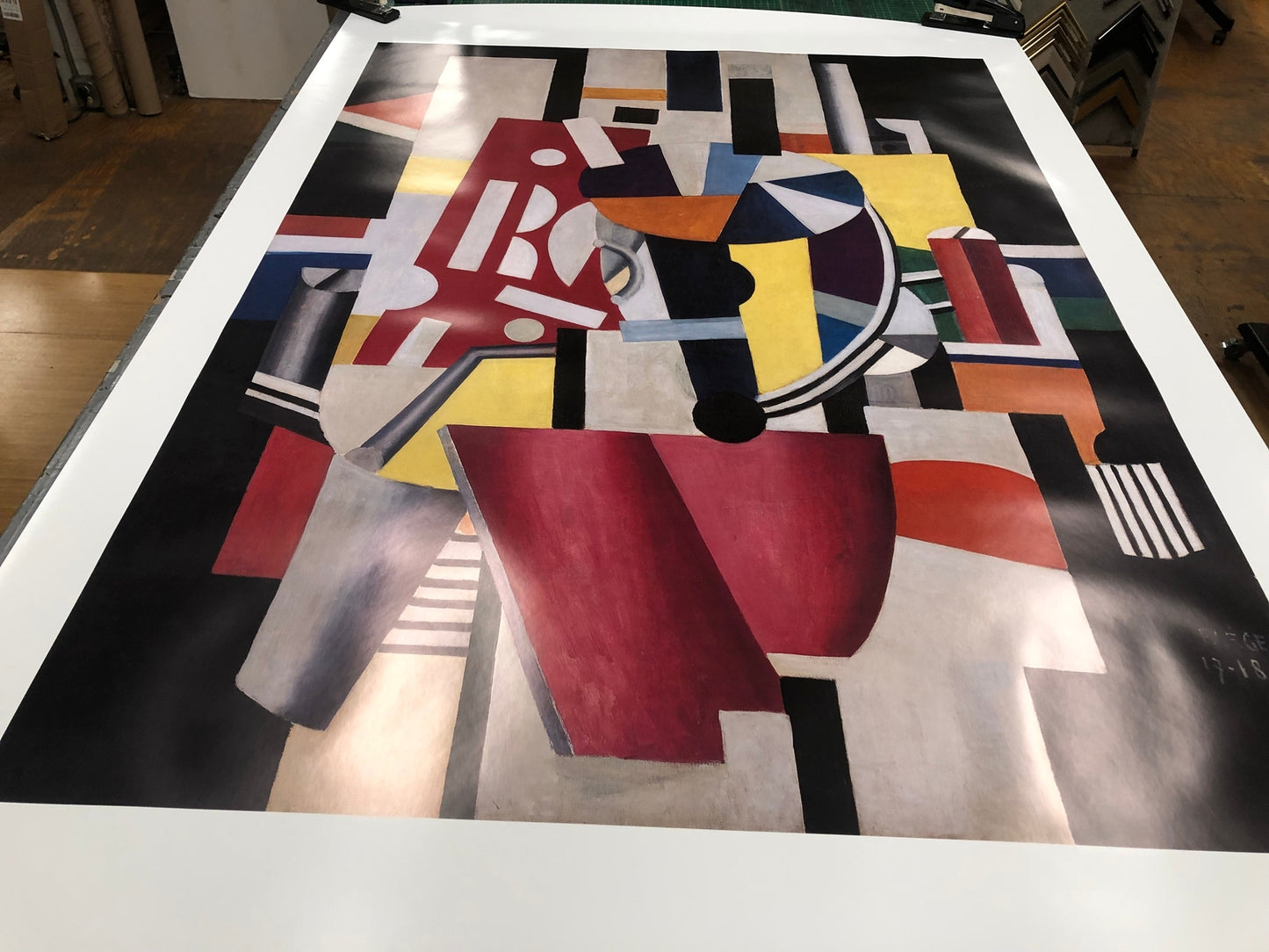 M FERNAND LEGER Composition (The Typographer) 78" x 47.75" Poster 2014 Modernism