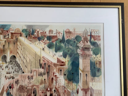 Shmuel Katz ( Israel) Signed Original Lithograph Print Framed Numbered Ed400