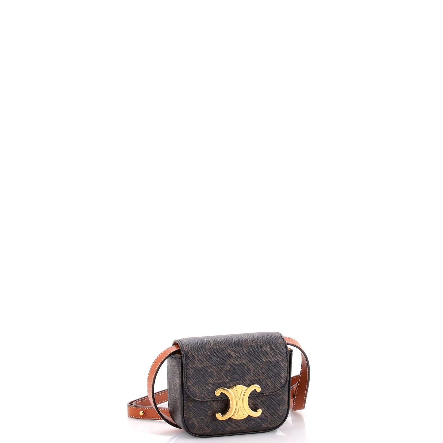 Celine Triomphe Shoulder Bag Triomphe Coated Canvas Mini