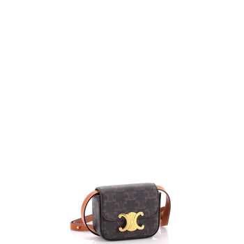 Celine Triomphe Shoulder Bag Triomphe Coated Canvas Mini