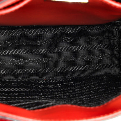 Prada Convertible Tote Brushed Leather Small