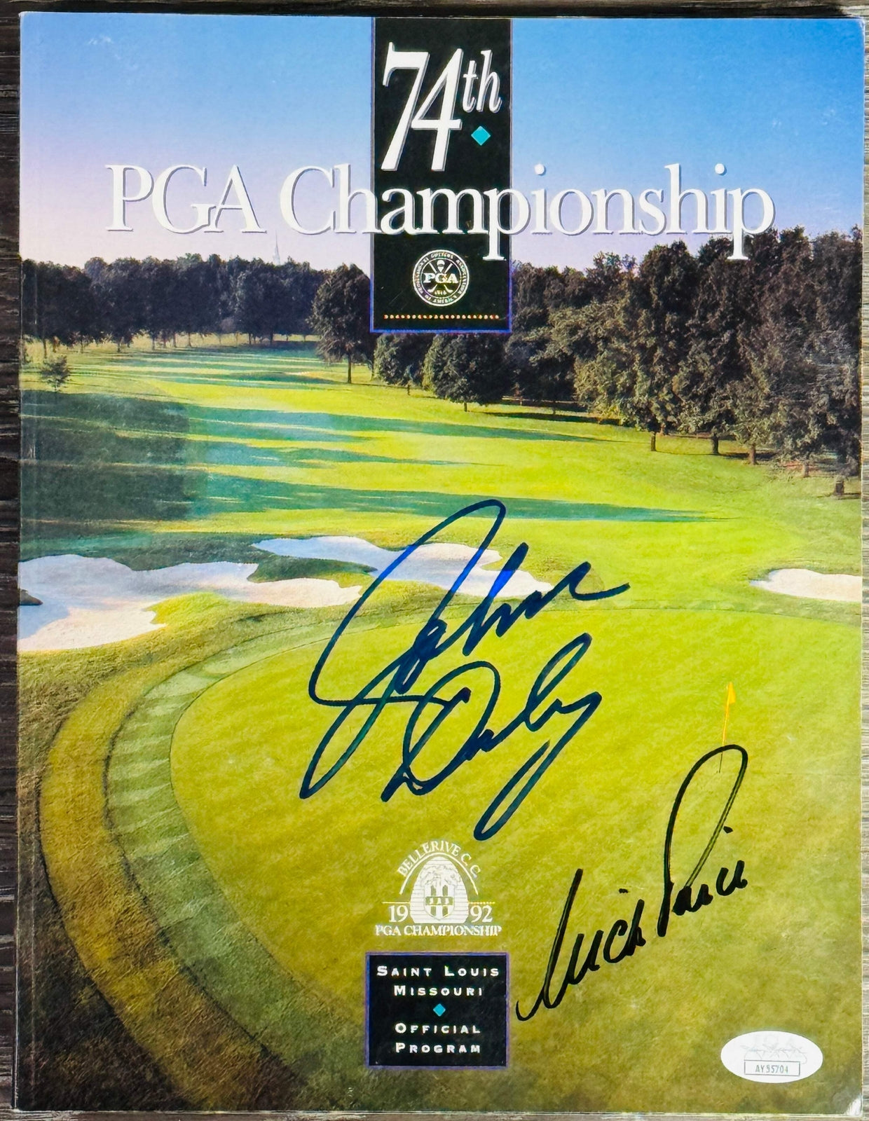 Nick Price & John Daly Signed 74Th Pga Championship Bellerive Country Club Progr