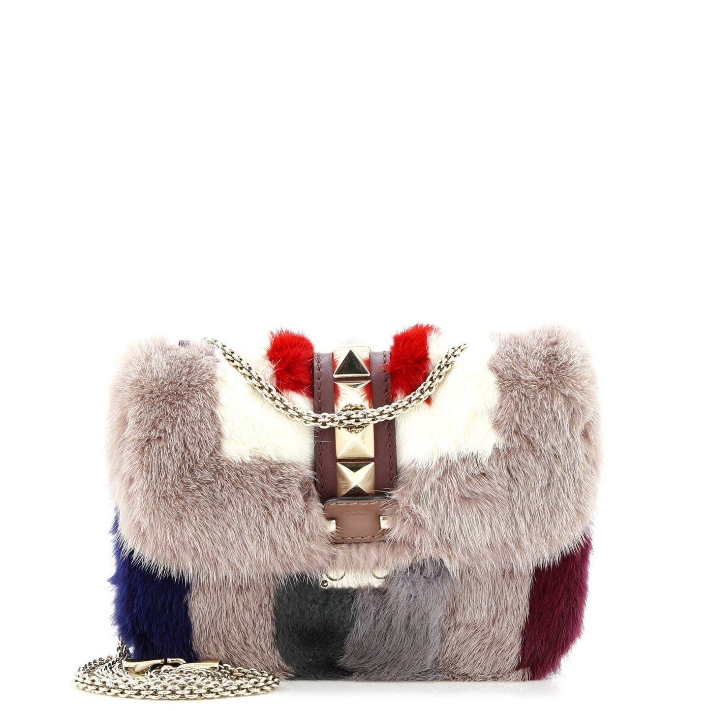 Valentino Garavani Glam Lock Shoulder Bag Mink Small