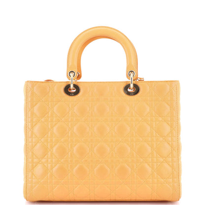 Christian Dior Lady Dior Bag Cannage Quilt Lambskin Large