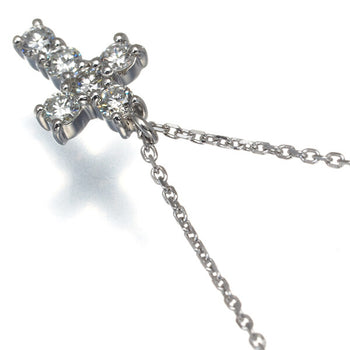 Vendome Necklace Diamond 0.30Ct Cross 900 850 Platinum