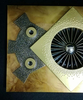 Stephen Chun Original Vintage Silver Wall Deco Art Sculpture Decoration