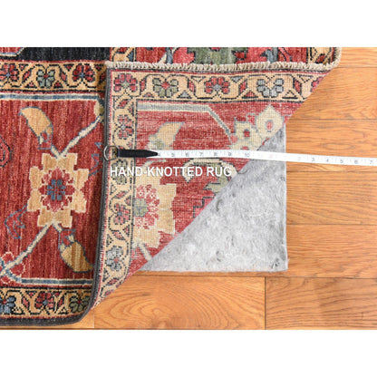 8'10"X11'10" Gray Afghan With Heris Rug All Over Design Hand Knotted Wool