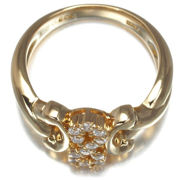 Celine Ring Diamond 0.21Ct Us6.5 18K 750 Yellow Gold