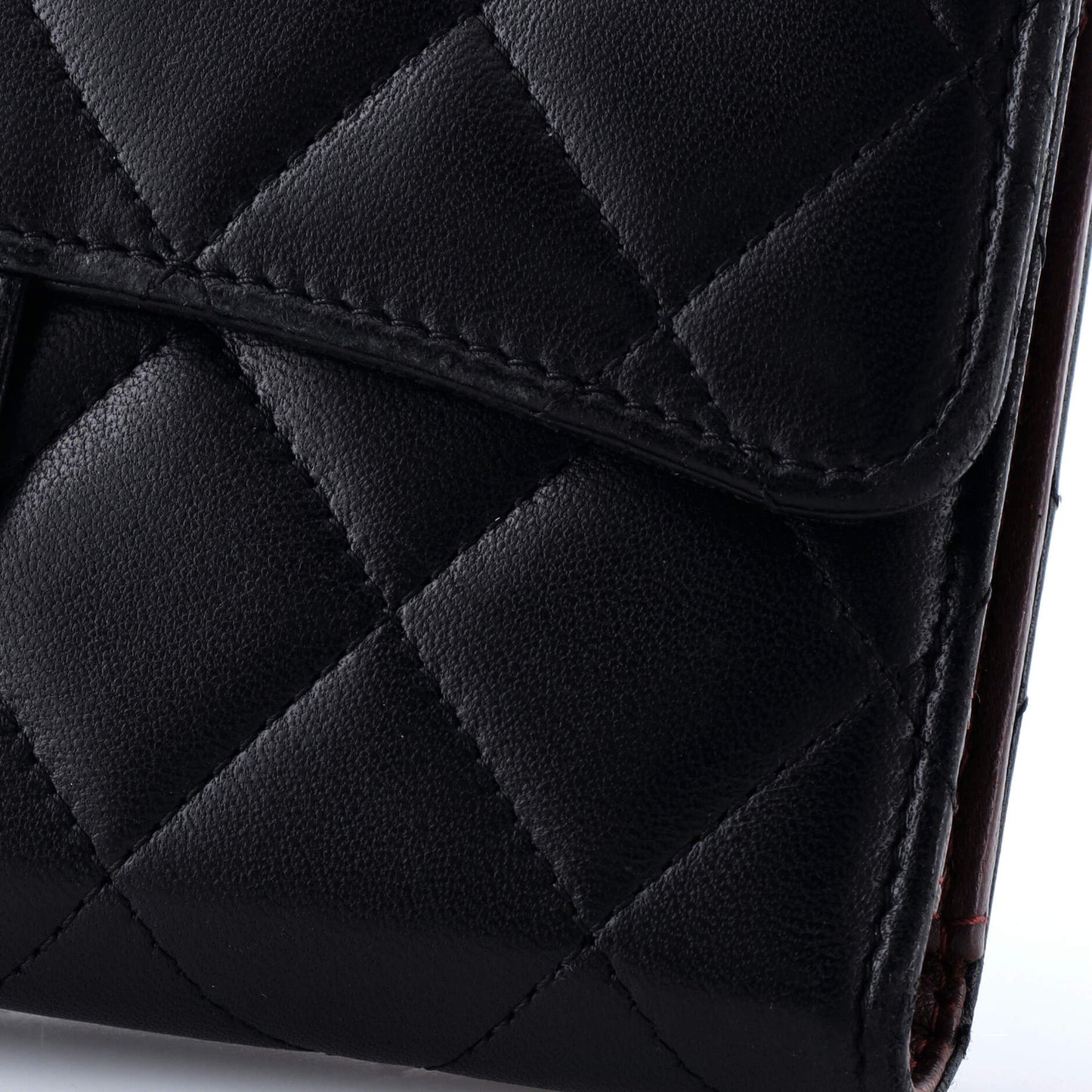 Chanel L-Flap Wallet Quilted Lambskin Long