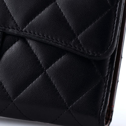 Chanel L-Flap Wallet Quilted Lambskin Long