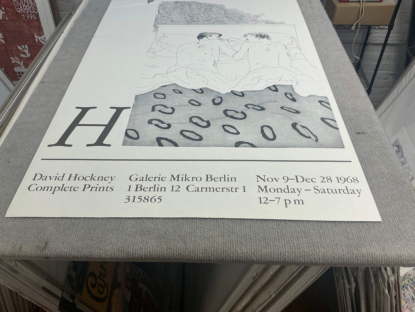 David Hockney Two Boys Aged 23 Or 24 " Poster Pop Art White, Gray
