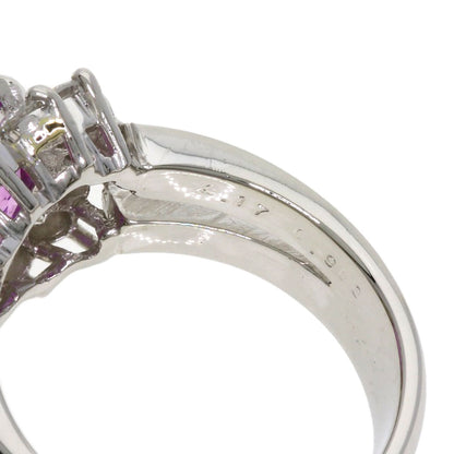 2.17Ct Pink Sapphire Ring Platinum Pt900 11G