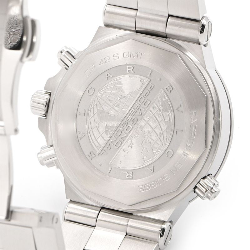 Bvlgari Diagono Professional Gmt Dp42Sgmt Gray Men'S Used Watch #6109