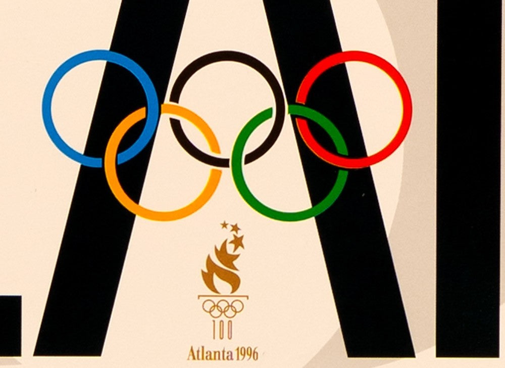 Official Poster Primo Angeli Original Atlanta Olympics 1996