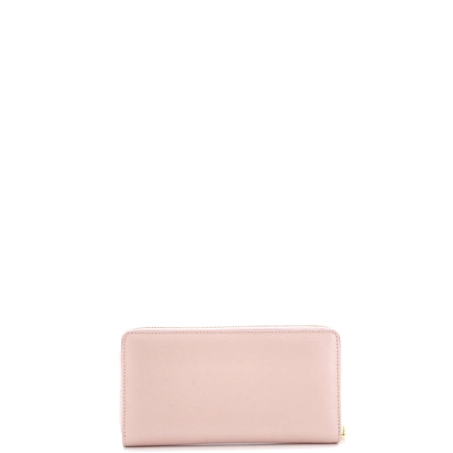 Gucci Logo Script Zip Around Wallet Leather