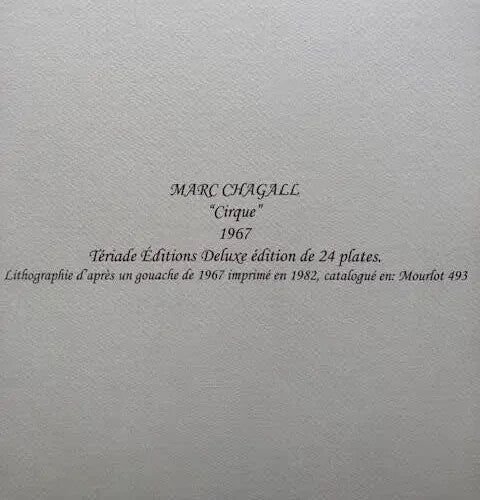 Marc Chagall Lithograph Mourlot 1967 Coa Original Signed Op Published