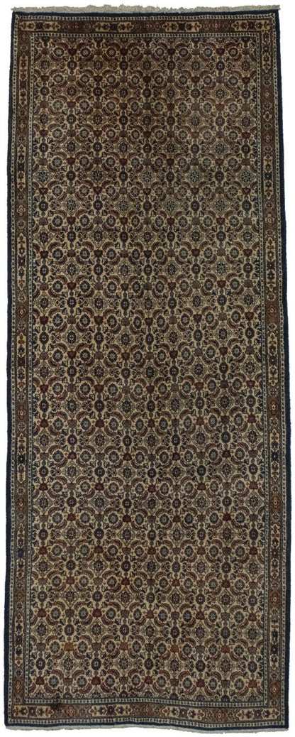 3'4X8'5 Rare Handmade Oriental Runner Rug Allover Design Perfect Home Decor