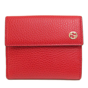 Leather GUCCI 449405 Interlocking G outlet Bifold Wallet with Coin Pocket