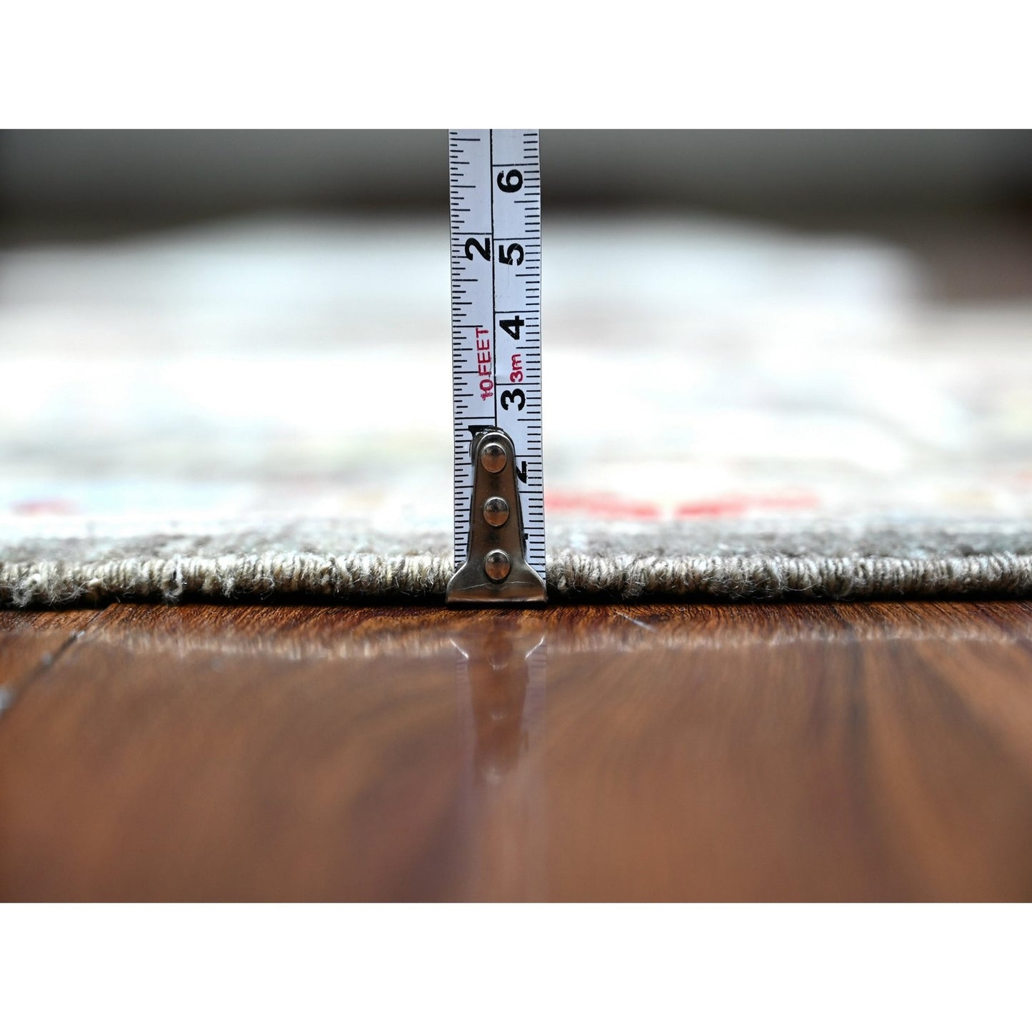 2'8"X11'10" Jet Gray Hand Knotted Pure Wool Fine Peshawar Runner Rug