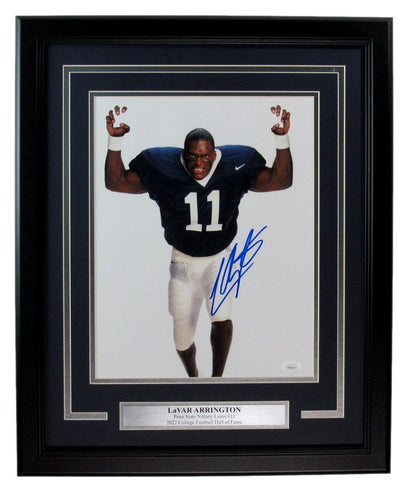 Lavar Arrington Signed/Autographed 11X14 Photo Penn State Framed Jsa 192409